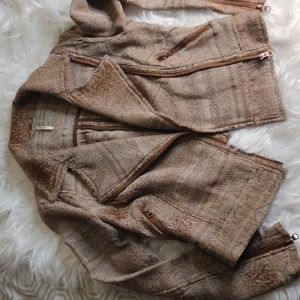 Free People Tapestry Moto in brown comb sz 2